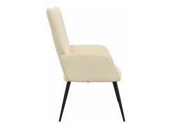 Sillón de relax | Silla de relax de tela crema SHL4854