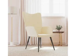 Sillón de relax | Silla de relax de tela crema SHL4854