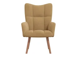 Sillón de relax | Silla de relax de terciopelo marrón SHL8246