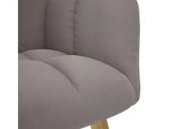 Sillón de relax | Silla de relax con taburete de tela gris taupé SHL3297