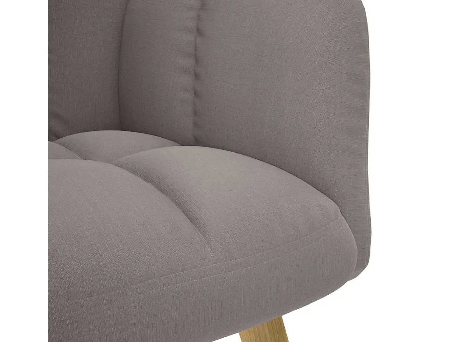 Sillón de relax | Silla de relax con taburete de tela gris taupé SHL3297