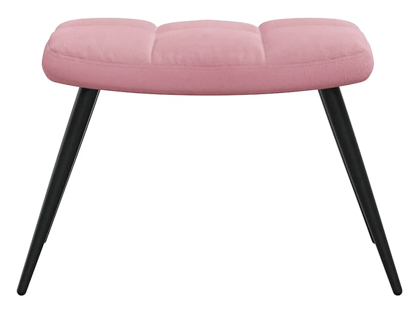 Sillón de relax | Silla de relax con taburete terciopelo rosa SHL4467