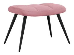 Sillón de relax | Silla de relax con taburete terciopelo rosa SHL4467