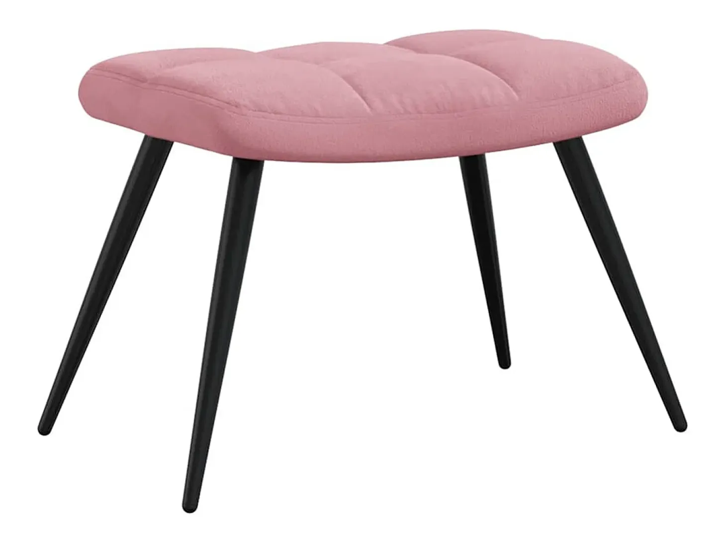 Sillón de relax | Silla de relax con taburete terciopelo rosa SHL4467