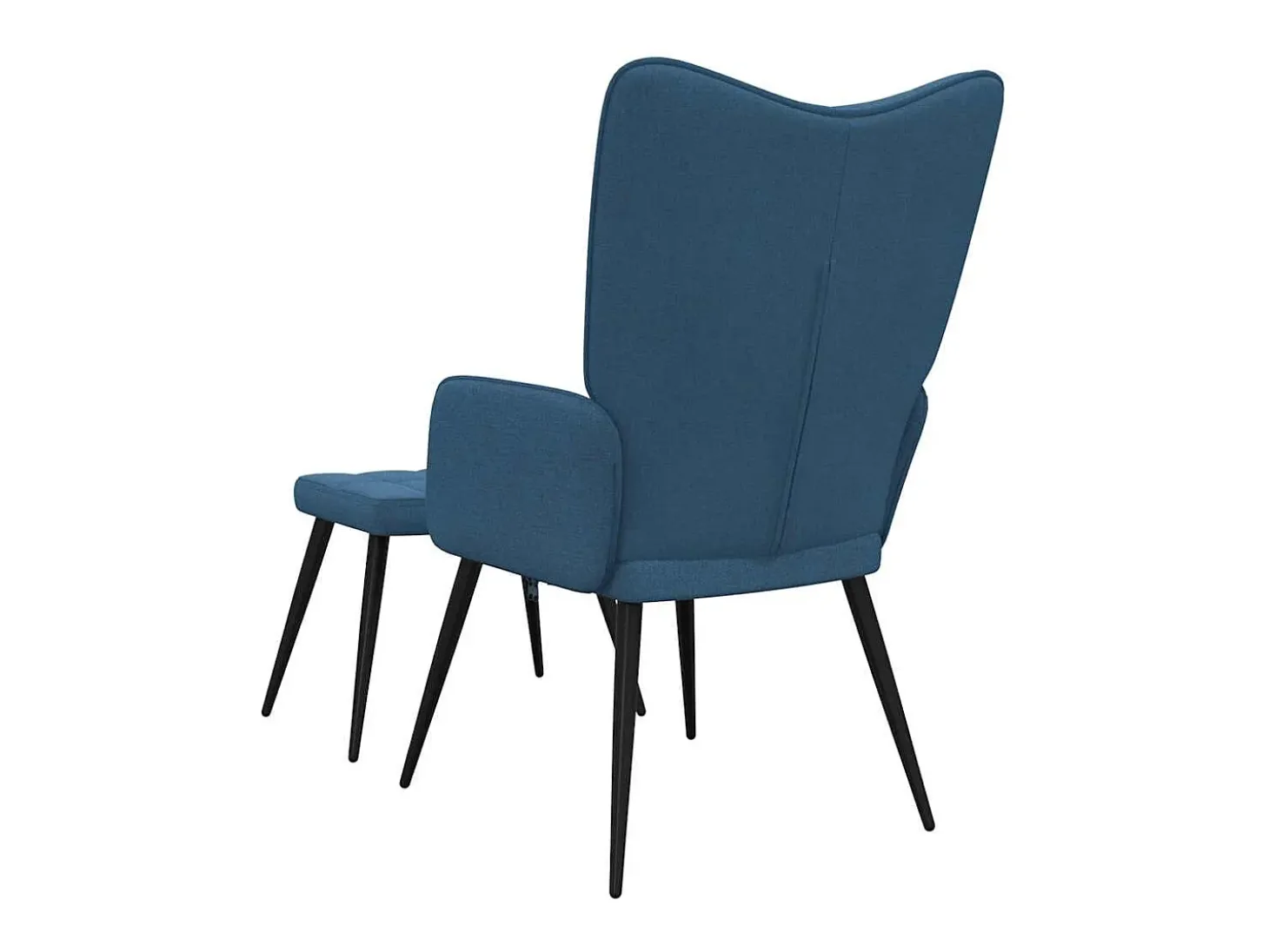 Sillón de relax | Silla de relax con reposapiés tela azul SHL2083
