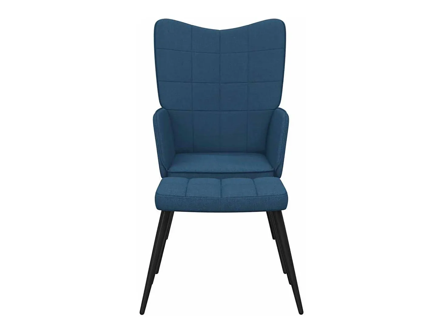 Sillón de relax | Silla de relax con reposapiés tela azul SHL2083