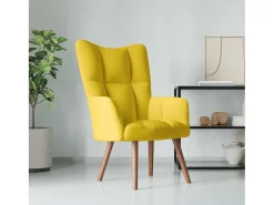 Sillón de relax | Silla de relax de terciopelo amarillo mostaza SHL8033