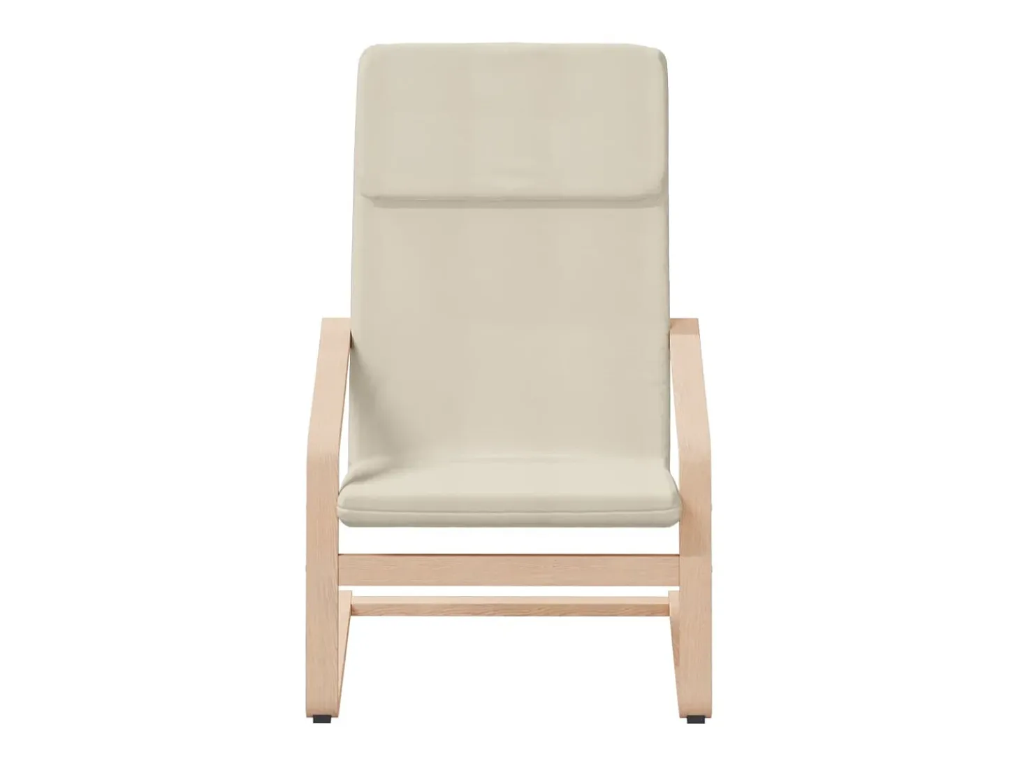 Sillón de relax | Silla de relax con taburete tela color crema SHL9818