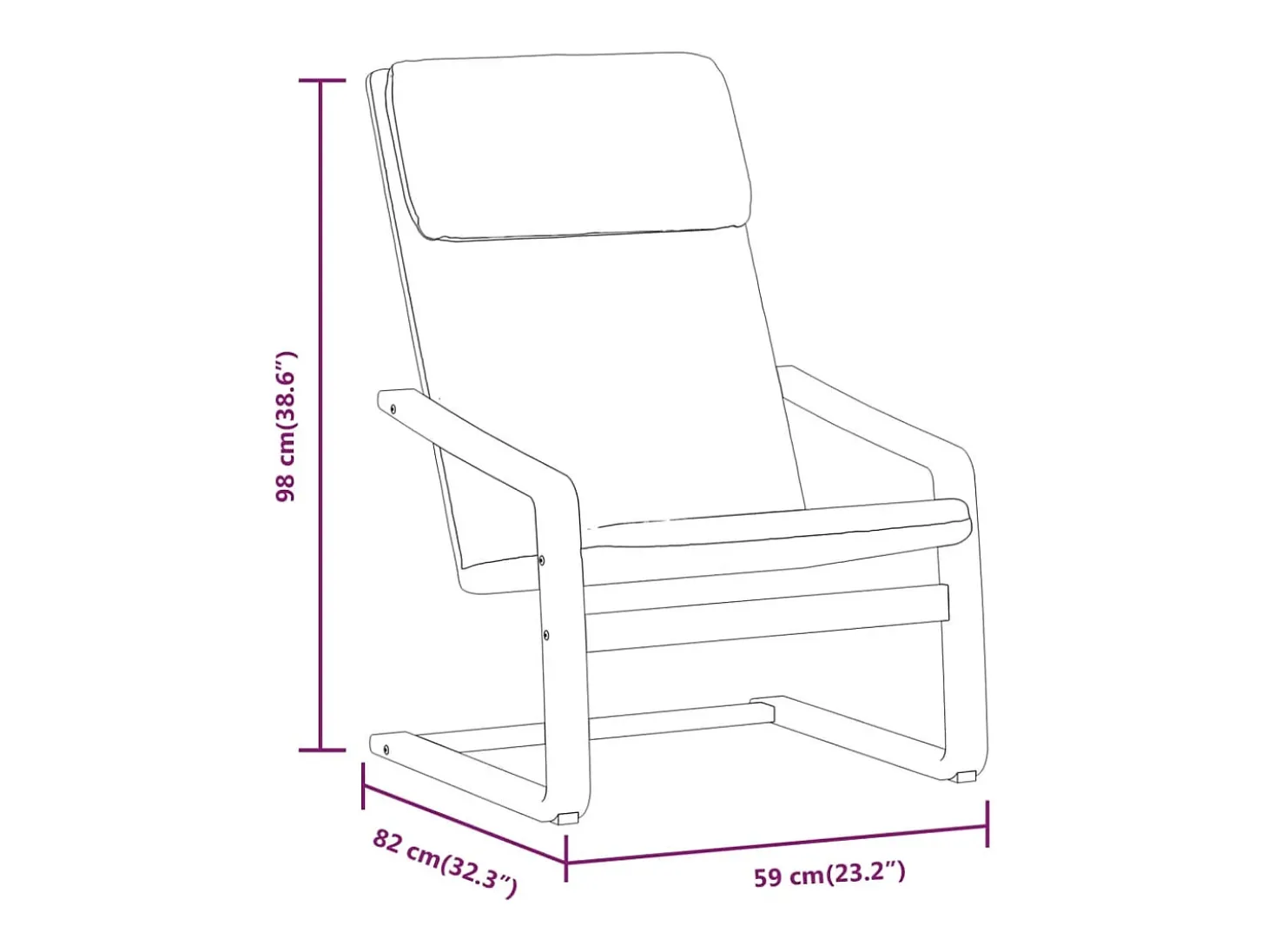 Sillón de relax | Silla de relax con taburete tela color crema SHL9818