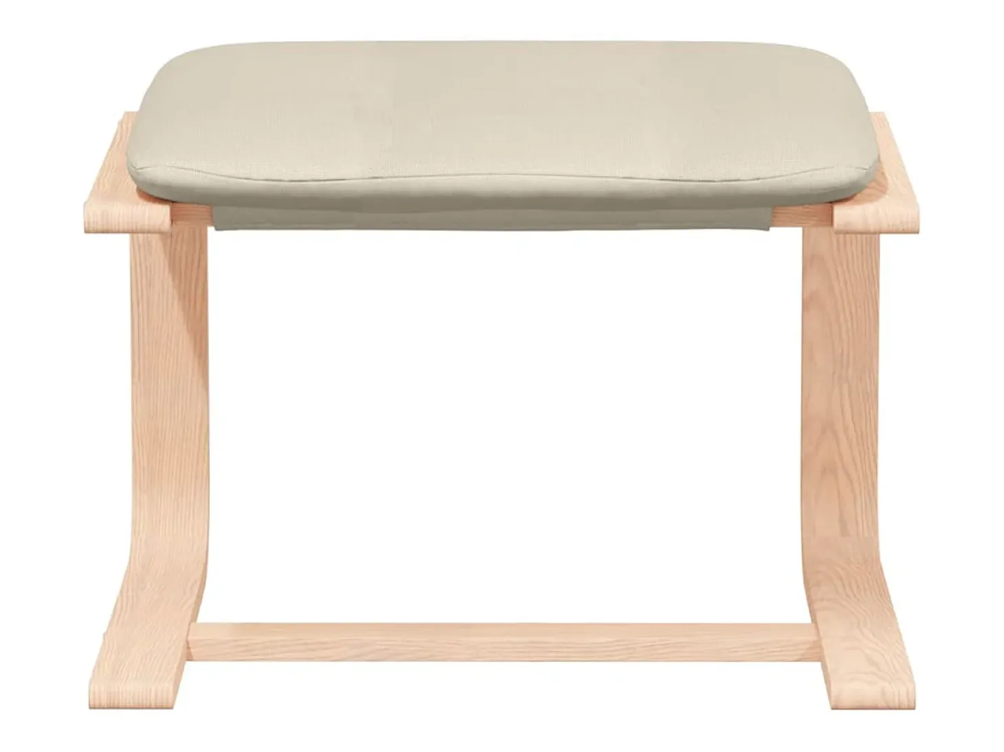 Sillón de relax | Silla de relax con taburete tela color crema SHL9818