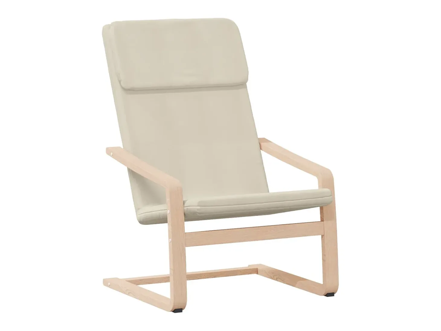 Sillón de relax | Silla de relax con taburete tela color crema SHL9818