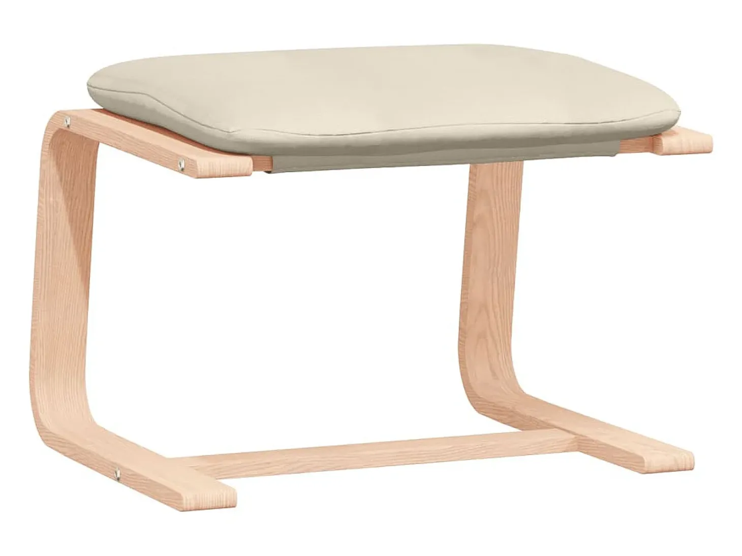 Sillón de relax | Silla de relax con taburete tela color crema SHL9818