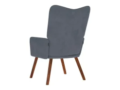 Sillón de relax | Silla de relax de terciopelo gris oscuro SHL7530