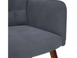 Sillón de relax | Silla de relax de terciopelo gris oscuro SHL7530