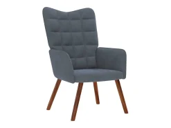 Sillón de relax | Silla de relax de terciopelo gris oscuro SHL7530