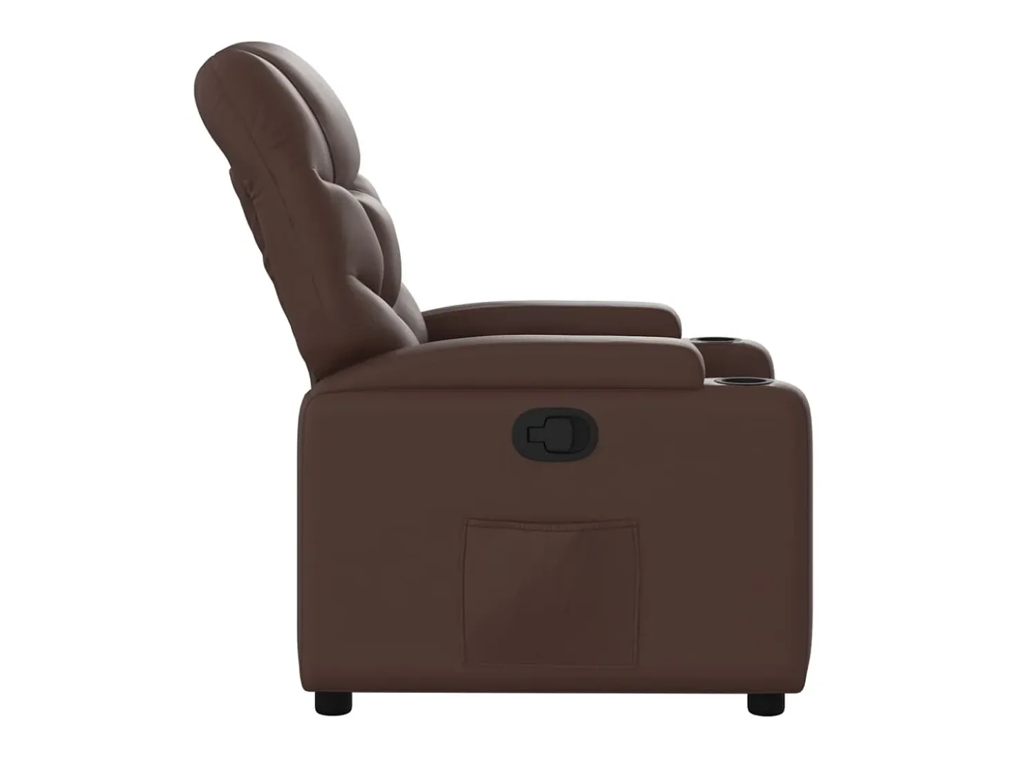 Sillón de relax | Sillón reclinable de cuero sintético marrón SHL4378