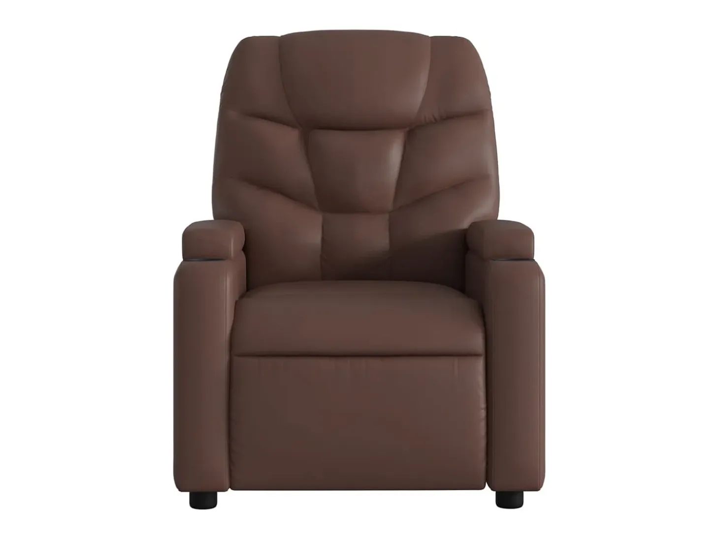 Sillón de relax | Sillón reclinable de cuero sintético marrón SHL4378