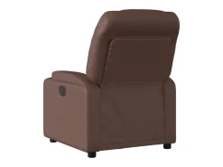 Sillón de relax | Sillón reclinable de cuero sintético marrón SHL4378