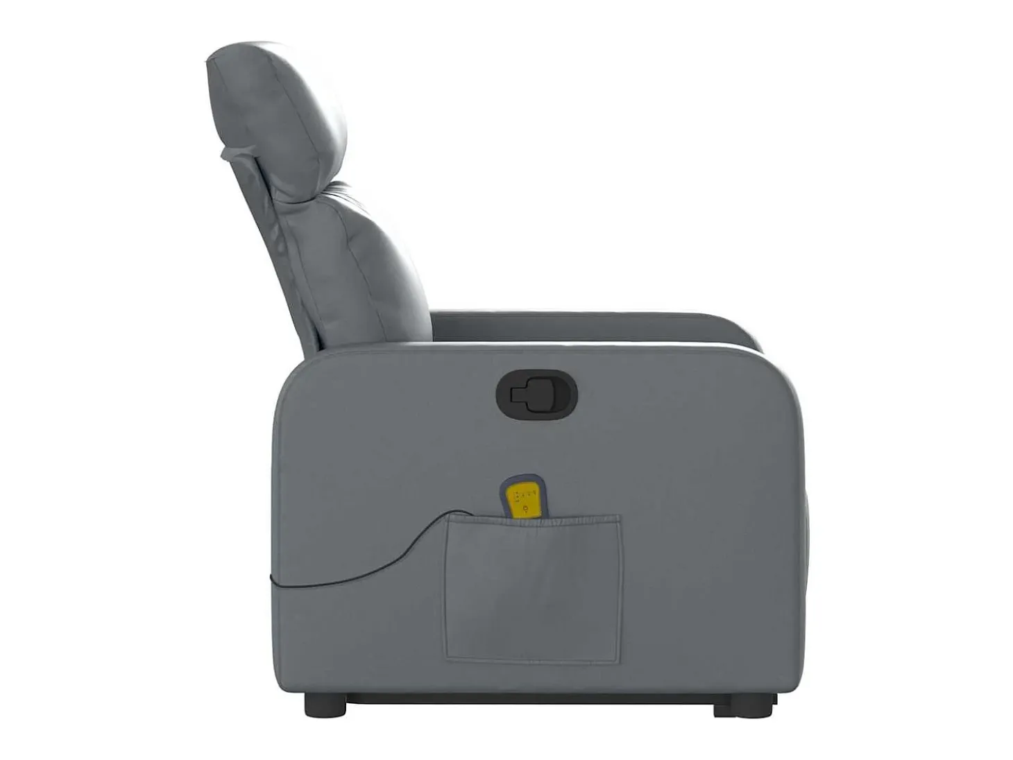 Sillón de relax | Sillón reclinable de masaje de pie cuero artificial gris SHL6225