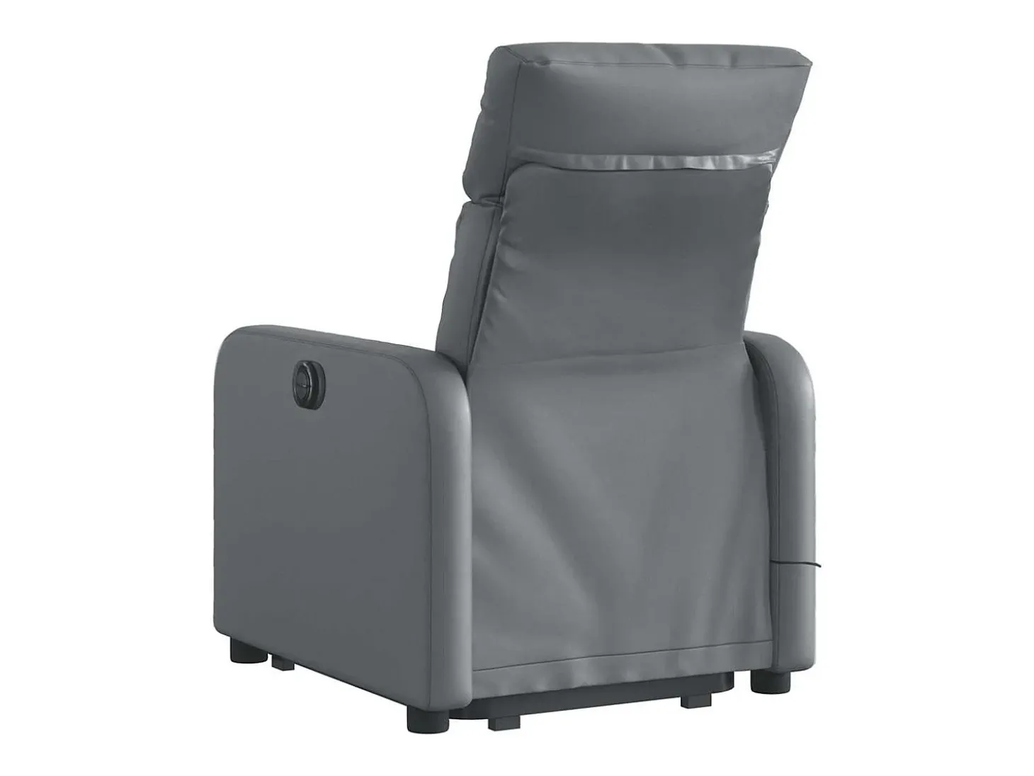 Sillón de relax | Sillón reclinable de masaje de pie cuero artificial gris SHL6225