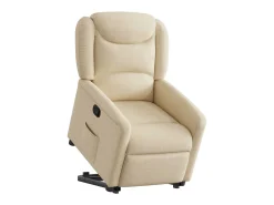 Sillón de relax | Sillón reclinable elevable de tela color crema SHL8520