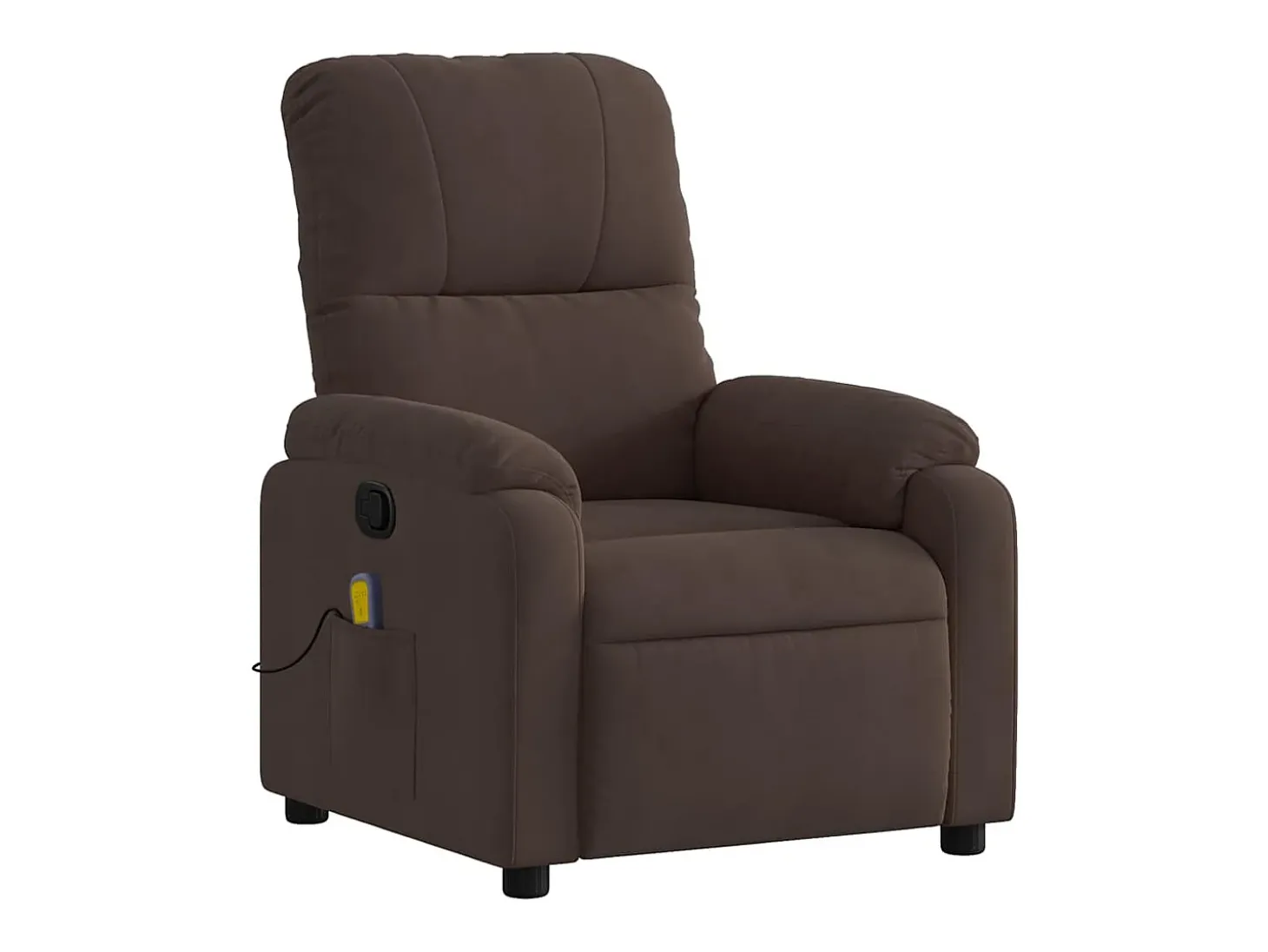 Sillón de relax | Sillón reclinable de masaje tela de microfibra marrón SHL6901
