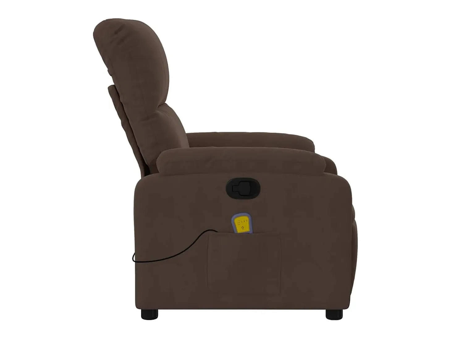 Sillón de relax | Sillón reclinable de masaje tela de microfibra marrón SHL6901