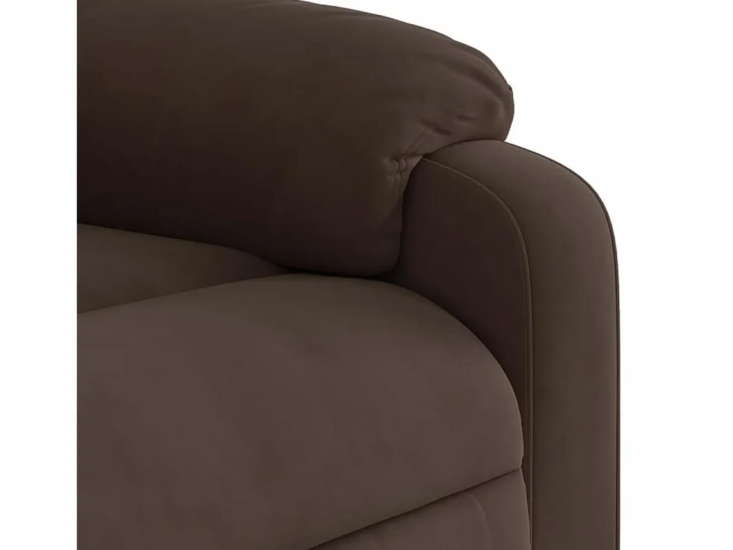 Sillón de relax | Sillón reclinable de masaje tela de microfibra marrón SHL6901