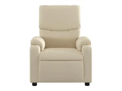 Sillón de relax | Sillón reclinable de masaje eléctrico tela color crema SHL6964