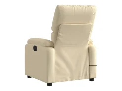 Sillón de relax | Sillón reclinable de masaje eléctrico tela color crema SHL6964