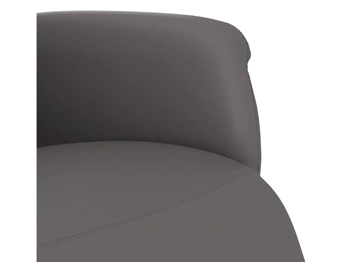 Sillón de relax | Sillón reclinable con reposapiés cuero sintético gris SHL5321