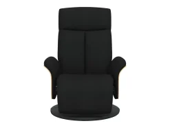 Sillón de relax | Sillón reclinable con reposapiés tela negra SHL5106