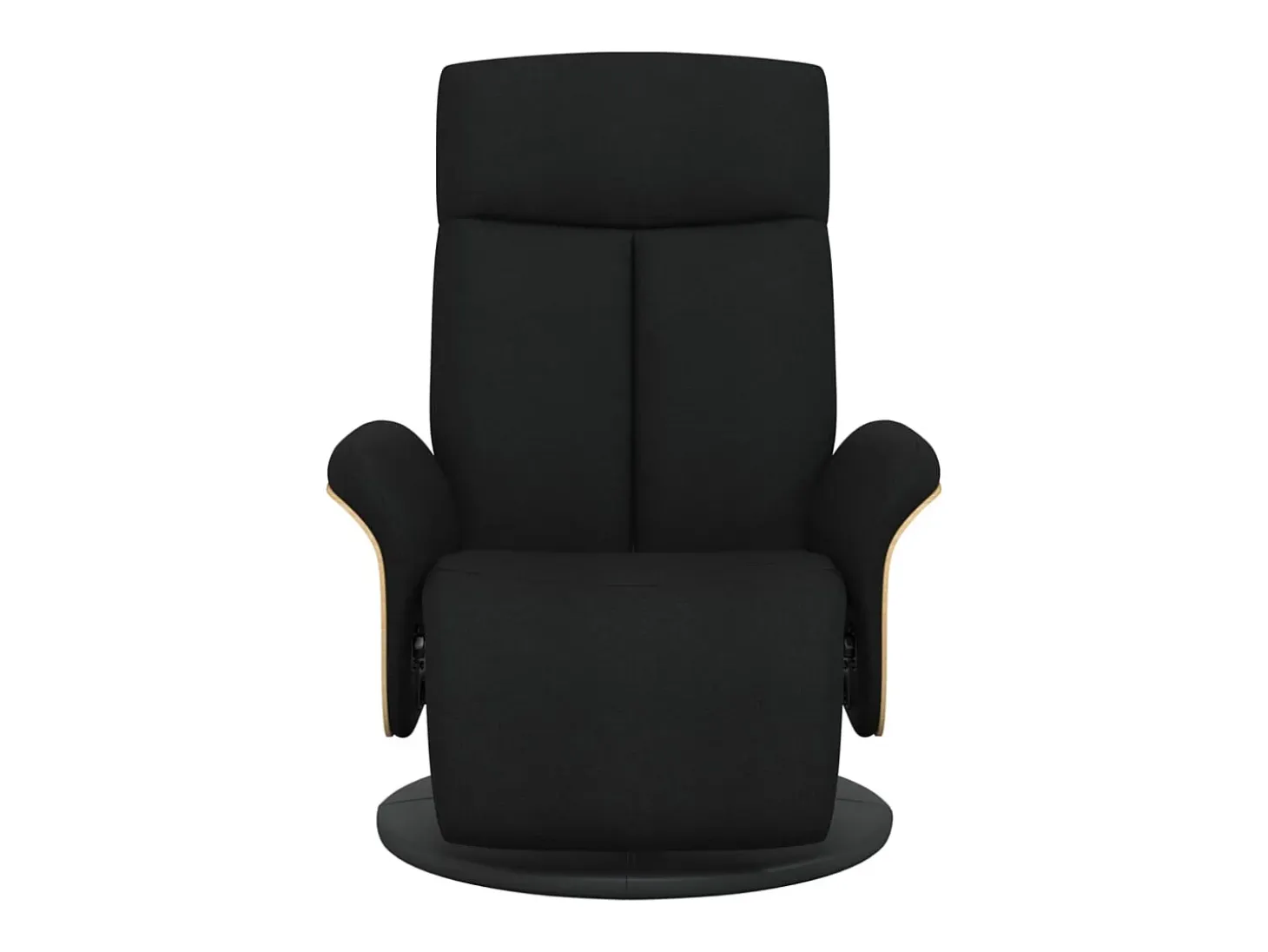 Sillón de relax | Sillón reclinable con reposapiés tela negra SHL5106