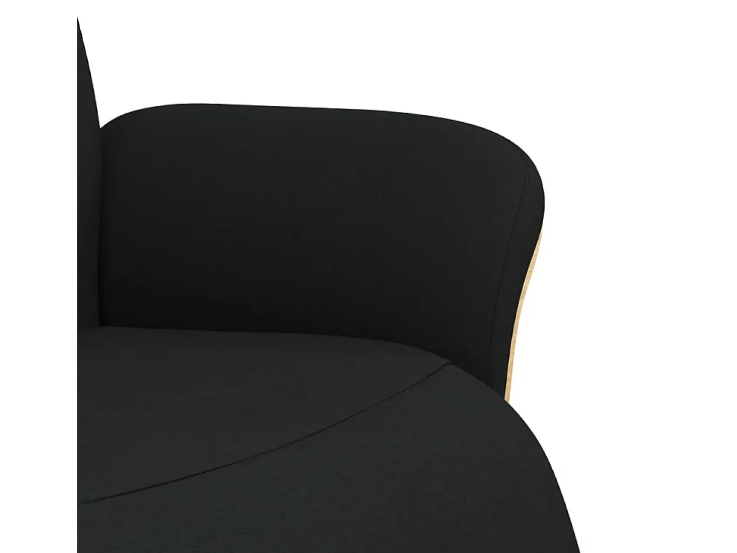 Sillón de relax | Sillón reclinable con reposapiés tela negra SHL5106