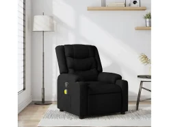 Sillón de relax | Sillón reclinable de masaje de tela negro SHL6995