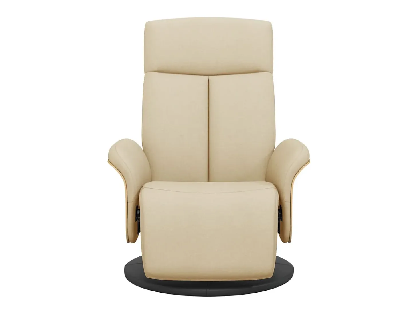 Sillón de relax | Sillón reclinable con reposapiés tela color crema SHL5841