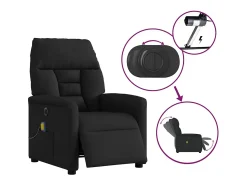 Sillón de relax | Sillón reclinable de masaje eléctrico tela negro SHL5819