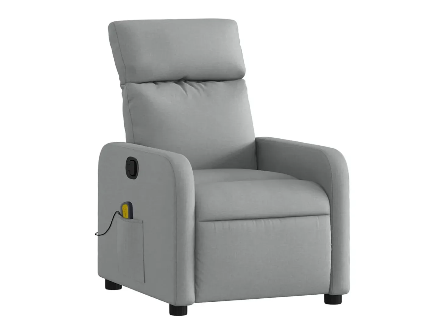 Sillón de relax | Sillón reclinable de masaje de tela gris claro SHL5109