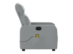 Sillón de relax | Sillón reclinable de masaje de tela gris claro SHL5109