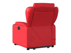 Sillón de relax | Sillón reclinable de masaje de pie cuero artificial rojo SHL3533