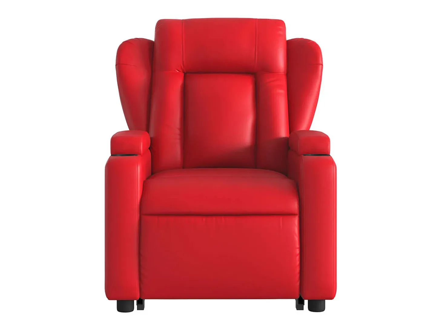 Sillón de relax | Sillón reclinable de masaje de pie cuero artificial rojo SHL3533