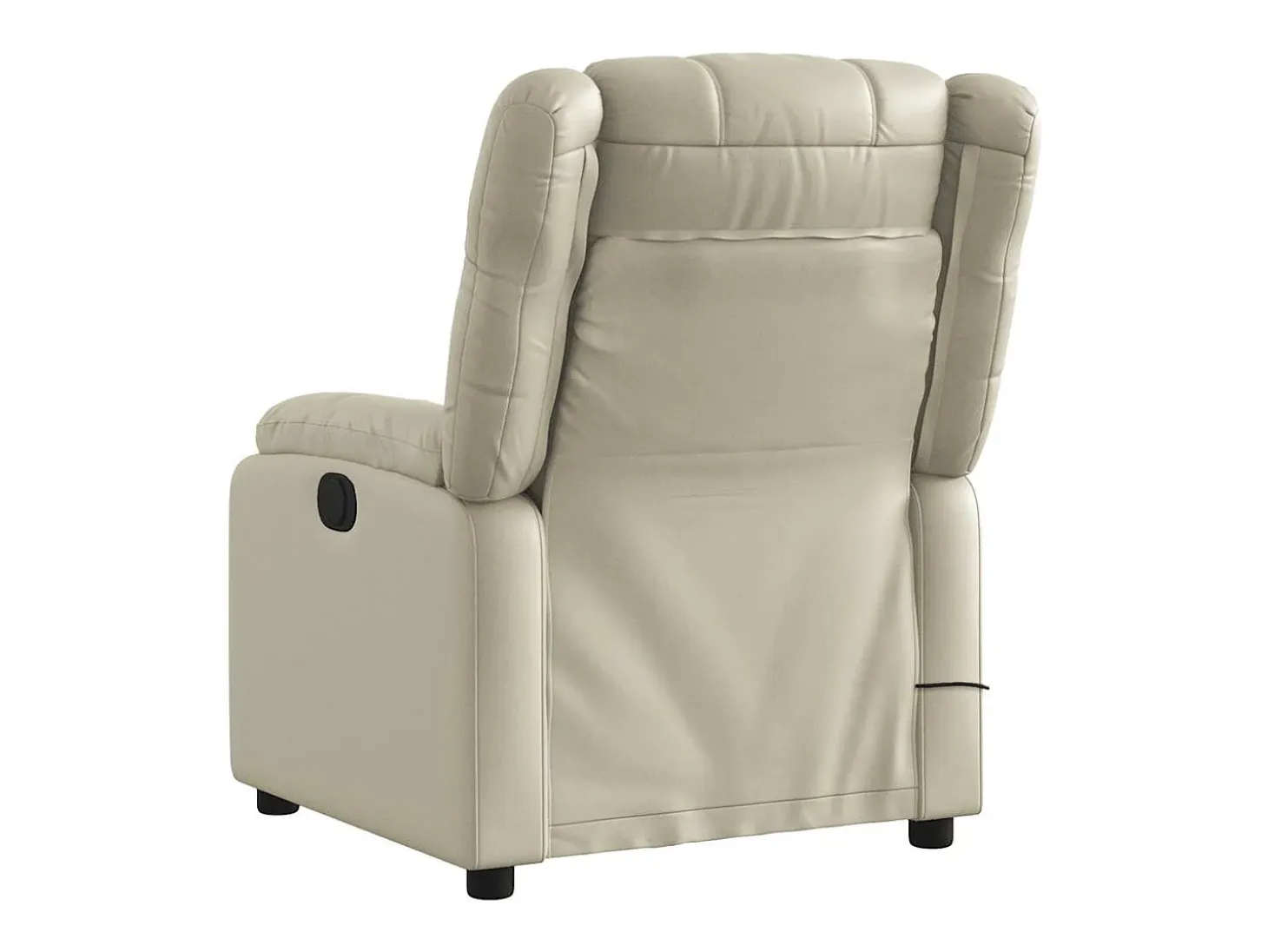 Sillón de relax | Sillón reclinable de masaje cuero sintético crema SHL3380