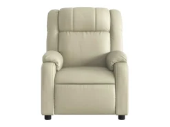 Sillón de relax | Sillón reclinable de masaje cuero sintético crema SHL3380