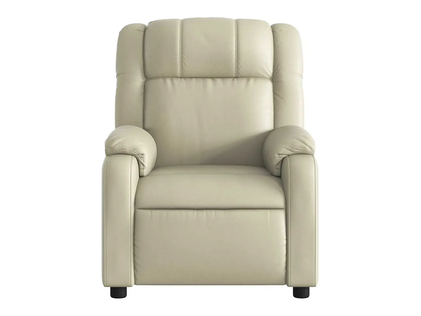 Sillón de relax | Sillón reclinable de masaje cuero sintético crema SHL3380