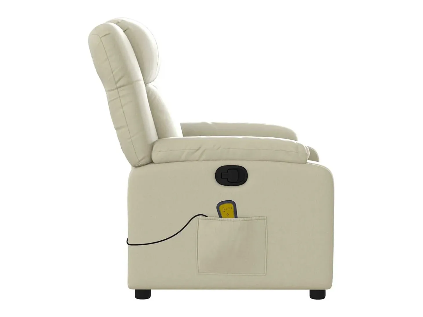 Sillón de relax | Sillón reclinable de masaje cuero sintético crema SHL3380