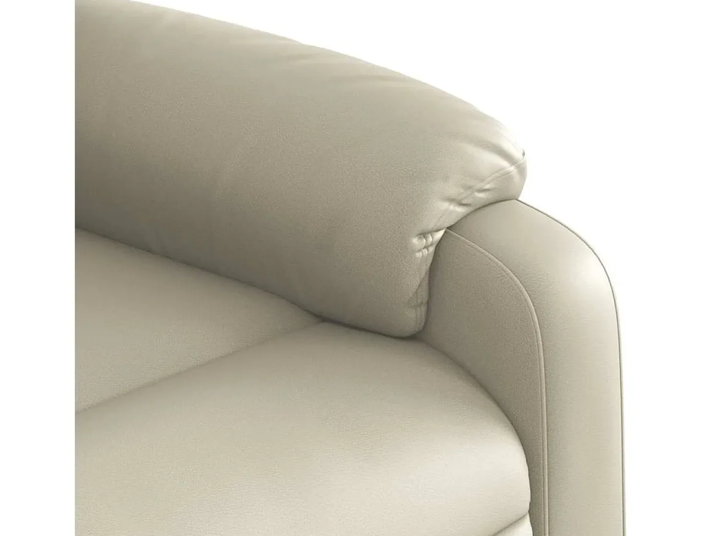 Sillón de relax | Sillón reclinable de masaje cuero sintético crema SHL3380
