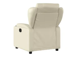 Sillón de relax | Sillón reclinable de cuero sintético crema SHL7022