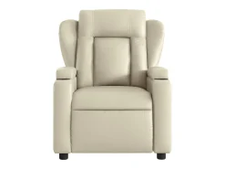 Sillón de relax | Sillón reclinable de cuero sintético crema SHL7022