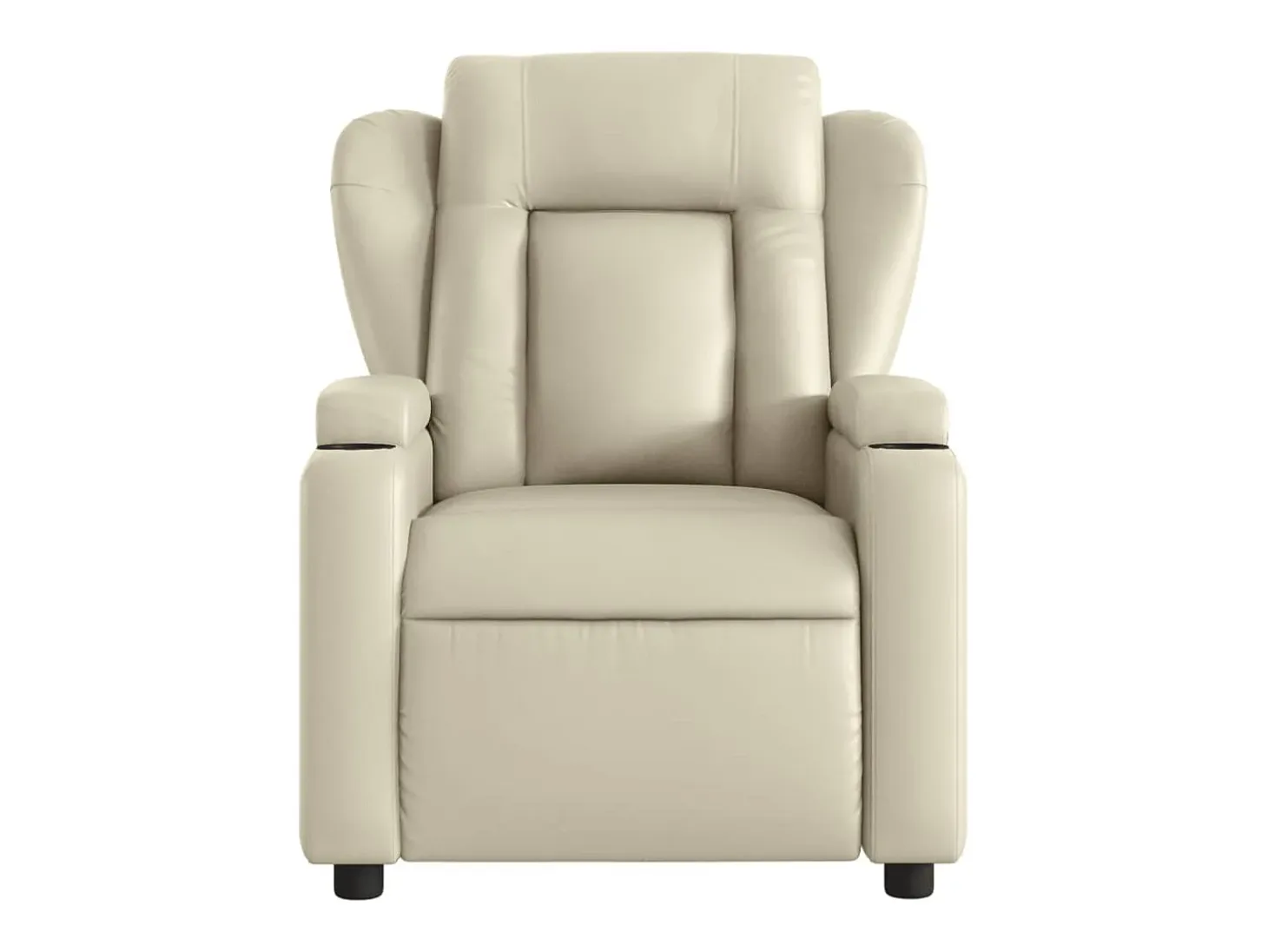 Sillón de relax | Sillón reclinable de cuero sintético crema SHL7022