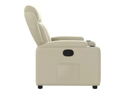 Sillón de relax | Sillón reclinable de cuero sintético crema SHL7022
